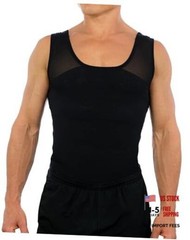 Original Men’s Chest Compression Shirt to Hide Gynecomastia Moobs Large Black