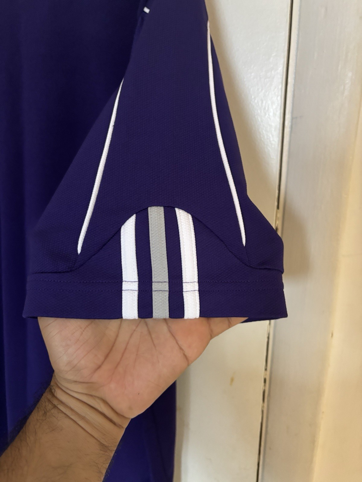 adidas Climacool Men's Purple Mesh Polyester Crewneck Tee Shirt Size S gallery