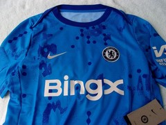 NWT Nike dri fit soccer T, men’s M, royal blue, slim fit, Chelsea FC, Bingx, $72