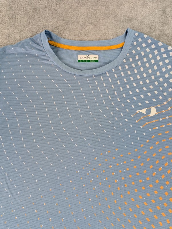 Grand Slam Performance Shirt Lightweight Blue Tennis Short Sleeve Men XL gallery