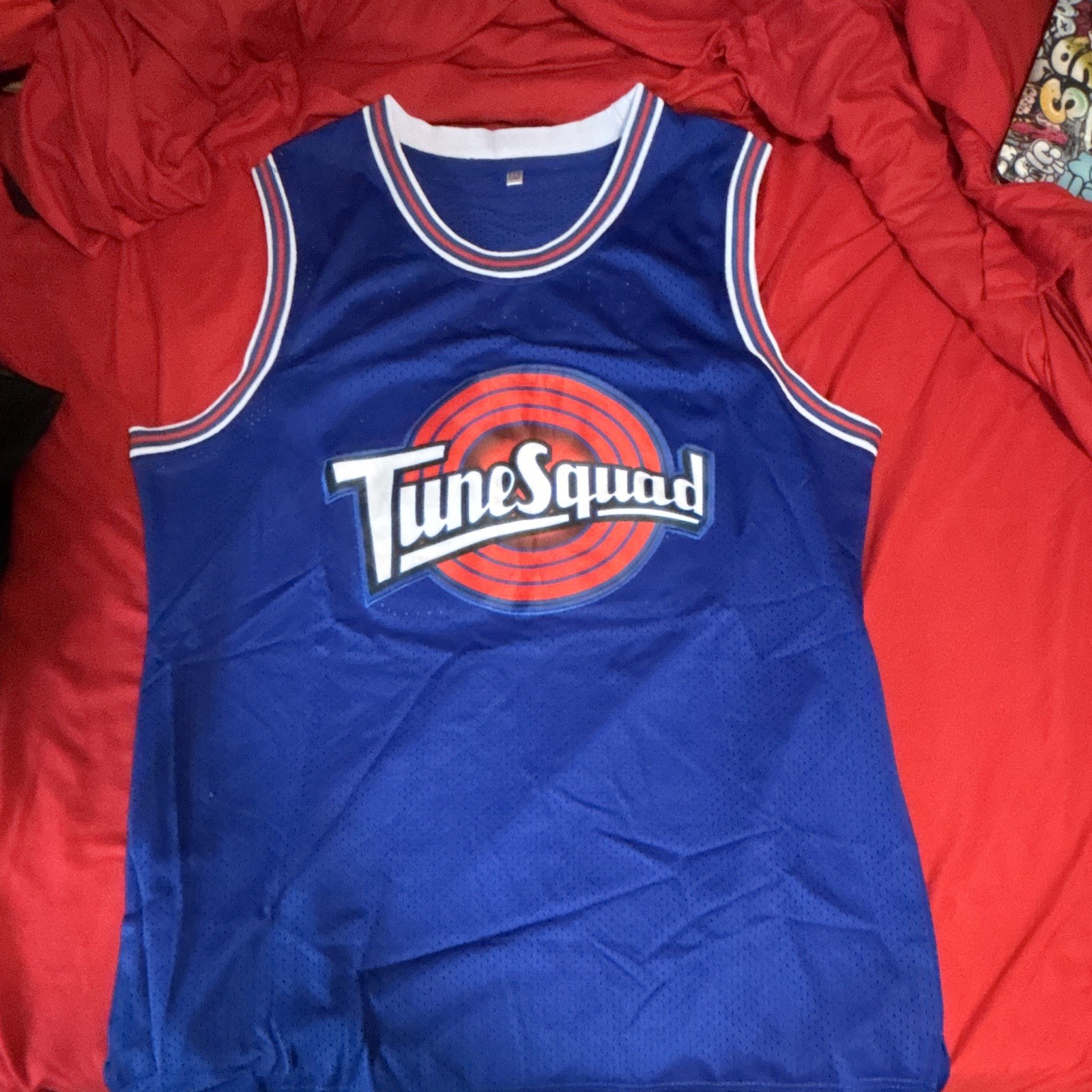 Space Jam Tune Squad Jordan 23 Men's Blue Mesh Jersey Tank Top Sleeveless L gallery