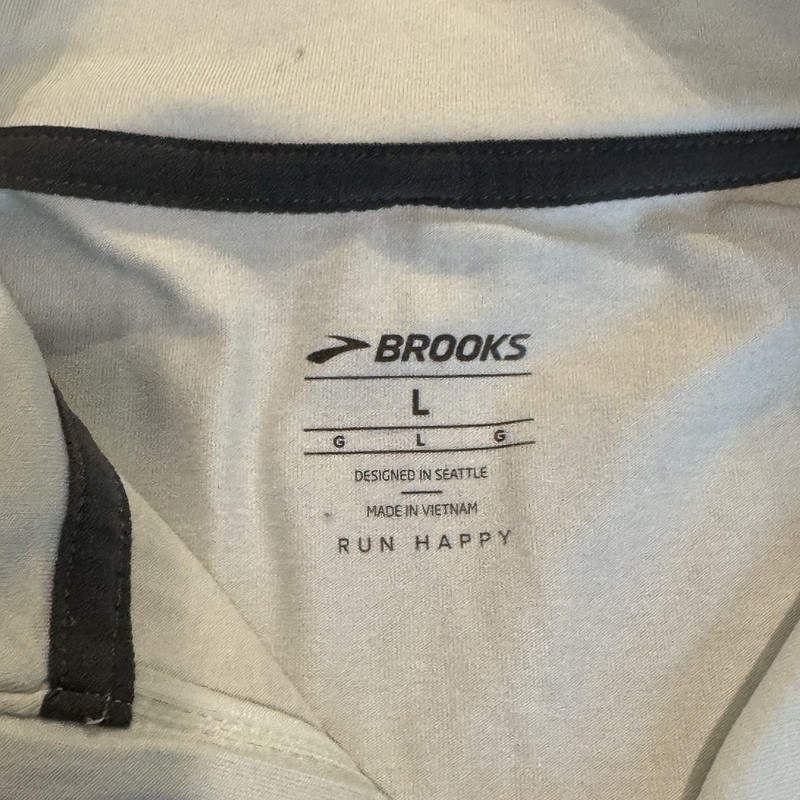 Brooks Dash 1/2 Zip Running Top Men’s Sz Large 211298-065 Icy Gray gallery