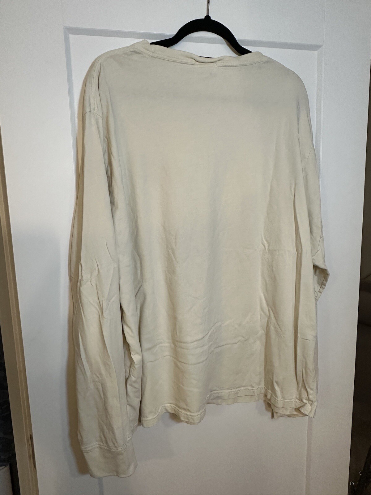 KITH LONG SLEEVE TEE T-SHIRT MINI BOX LOGO LIGHT CREAM Tan White SZ XL gallery