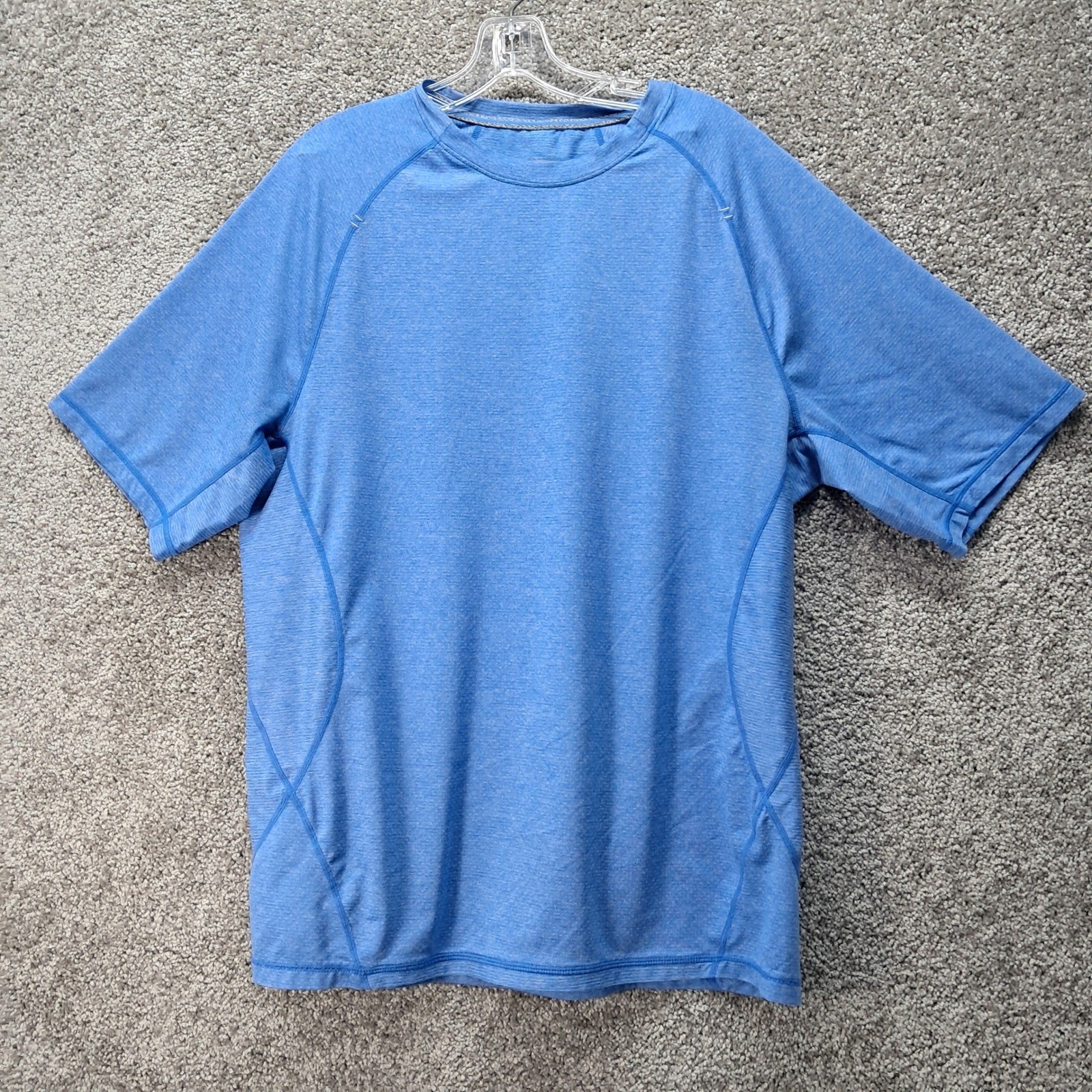 Kirkland Signature Mens Blue Heather Active Performance T-Shirt Large 91618 gallery