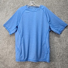 Kirkland Signature Mens Blue Heather Active Performance T-Shirt Large 91618