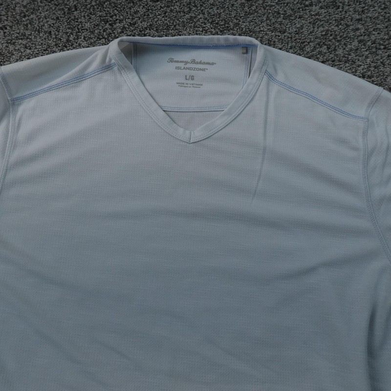 Tommy Bahama Shirt Mens L White Island Zone V Neck Lightweight Performance Tee gallery