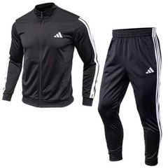 Adidas 3S Training Track Suit Men’s Sportswear Jacket Pants Black AsiaFit JI8858