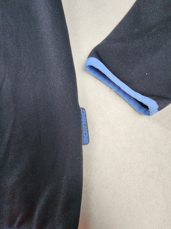 Druids Mens 1/4 Zip Pullover Top Activewear XL Black W/ Blue Trim gallery