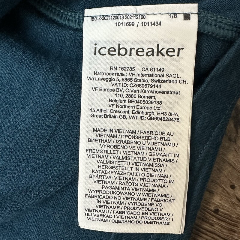 Icebreaker Hike 150 Merino Wool Top Shirt Men’s Size S Green Glory gallery
