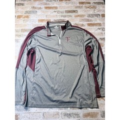 Colosseum Texas A&M Aggies Mens XXL Gray Maroon Quarter Zip Pullover NCAA Shirt