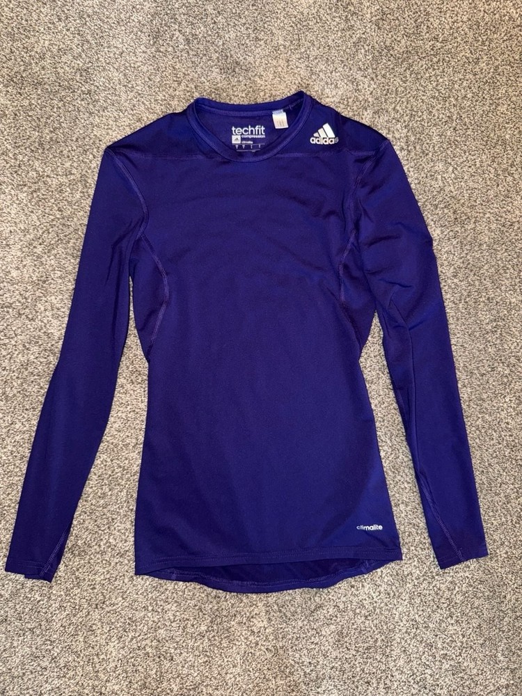 Adidas Techfit Compression Long Sleeve Climalite Athletic Top