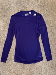 Adidas Techfit Compression Long Sleeve Climalite Athletic Top