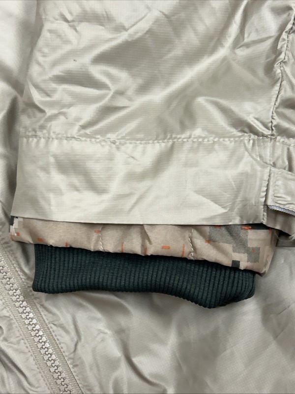 Men's adidas Tan Adv Laycoat Reversible Khaki Cam Parka Size L EI7398 NEW ZA1 gallery