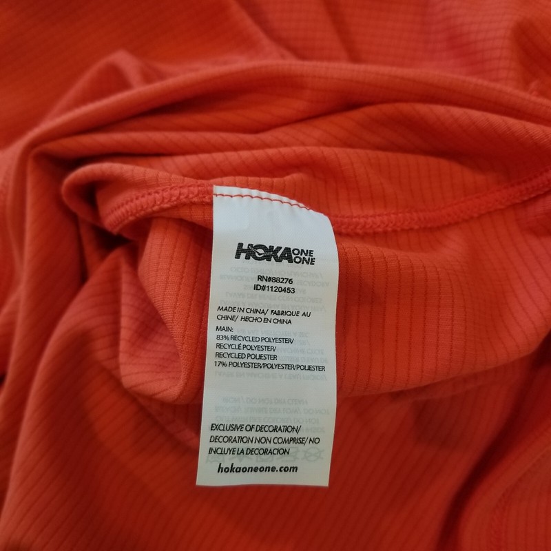 Hoka One One Polartec Power Dry Performance Long Sleeve Shirt Orange Small Men gallery