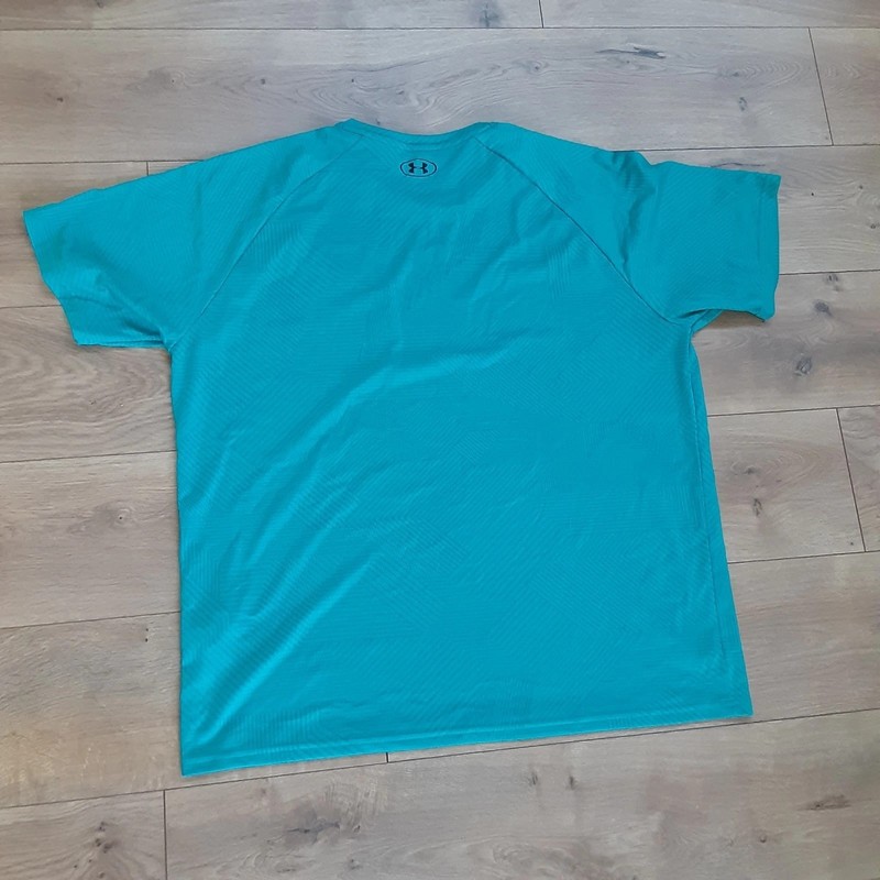 Under Armour Performance Tech Vented Tee Shirt Mens 3XL Loose Aqua Blue gallery