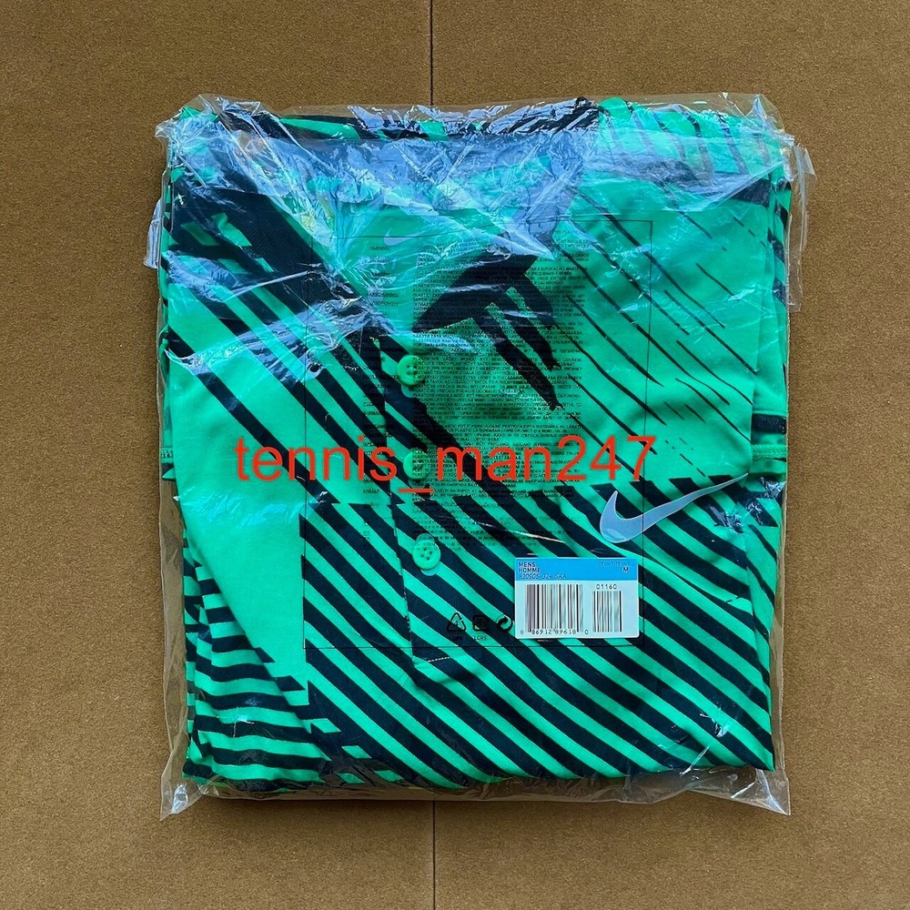 Nike Roger Federer RF 2017 Indian Wells Miami Henley Polo Tennis Shirt ON Nadal