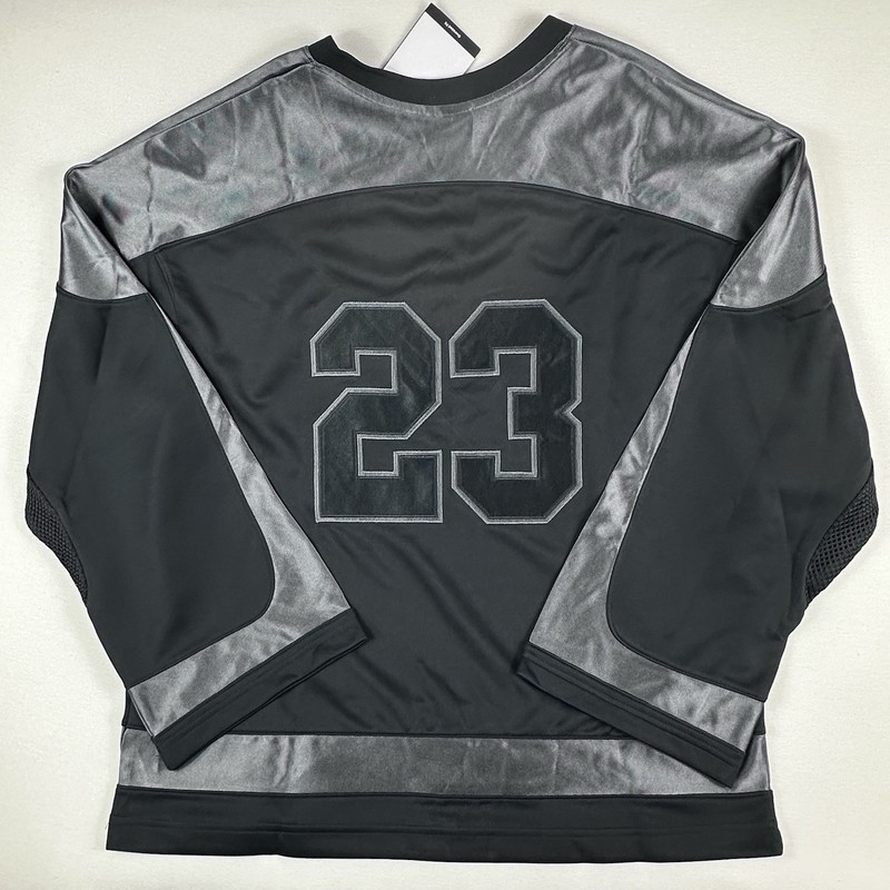 Jordan Brooklyn Hockey Collegiate Jersey Black Sliver Men’s Size M HV0109-010 gallery