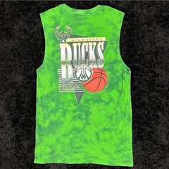NBA Milwaukee Bucks Basketball Tie Dye Double Sided Graphic Tank Top Mens Small
