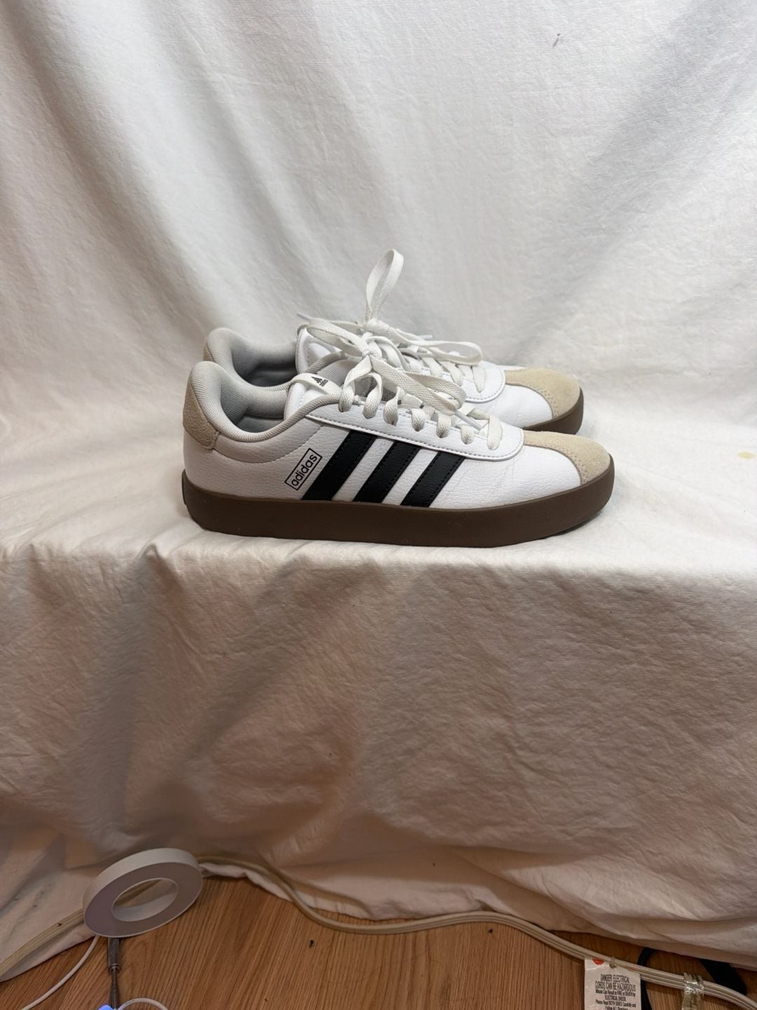 adidas Women's VL Court 3.0 Shoes White/Core Black/Gum gallery