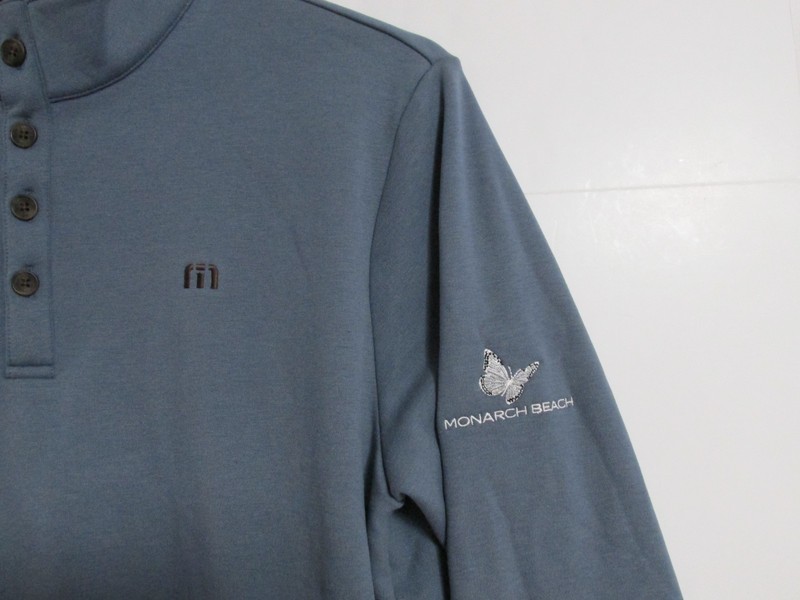 Men's Travis Mathew All Day Cruise Qtr Pullover Branded Bering Sea Blue MEDIUM gallery