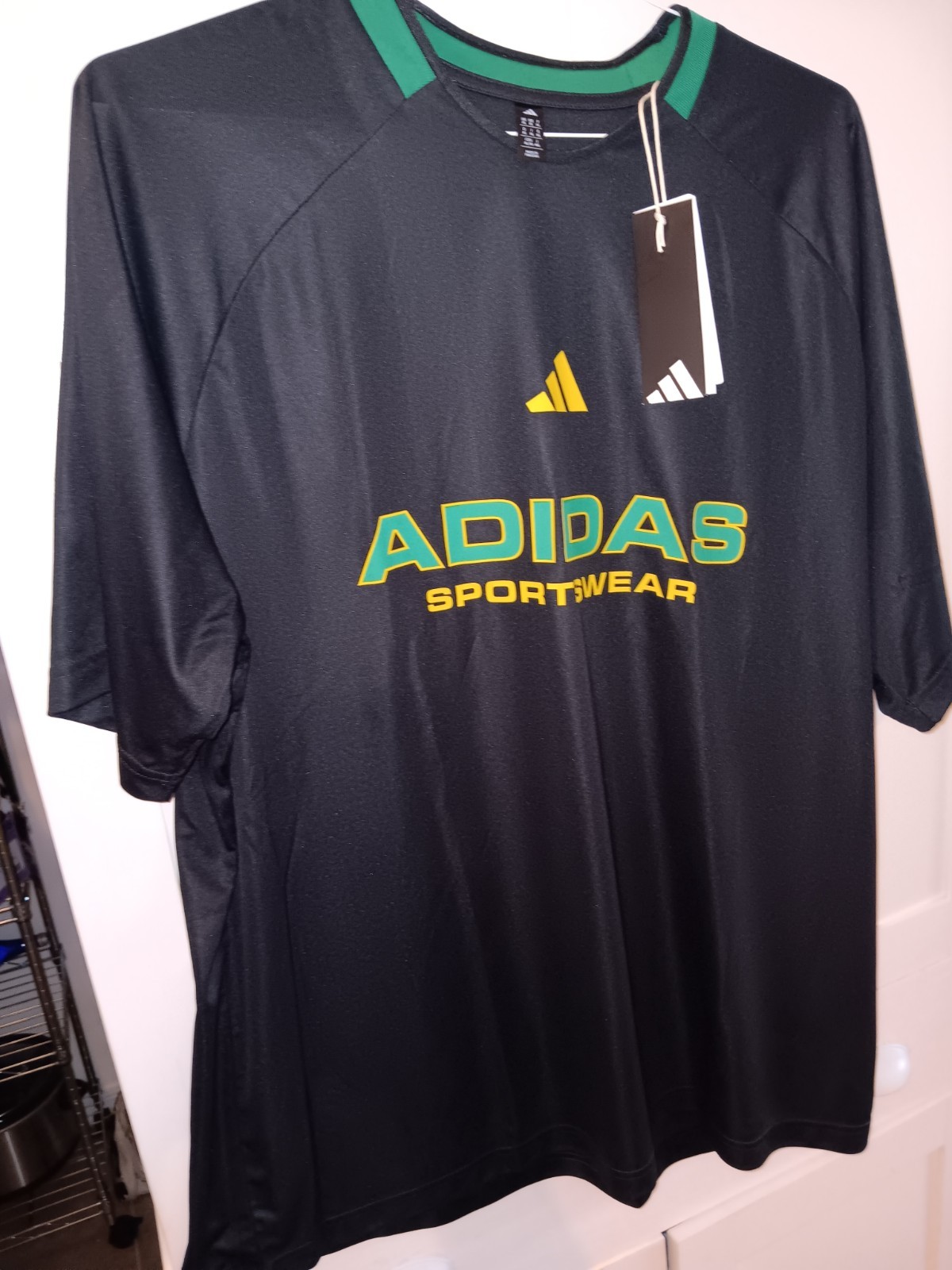 ADIDAS SPORTSWEAR MEN'S CLIMACOOL BLACK TIRO JERSEY T-SHIRT 100% POLY XL $35 NWT gallery