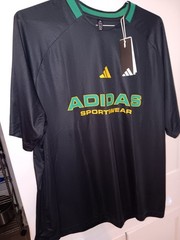 ADIDAS SPORTSWEAR MEN’S CLIMACOOL BLACK TIRO JERSEY T-SHIRT 100% POLY XL $35 NWT