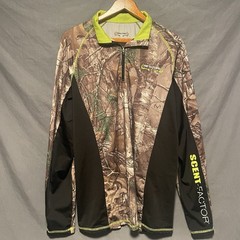 Real Tree Mens 1/4 Zip Pullover Scent Factor Camo Size Medium