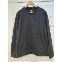 Winter Snow Ski Gerry Men L Warm Base Layer Fleece Crew Neck Shirt Dark Gray