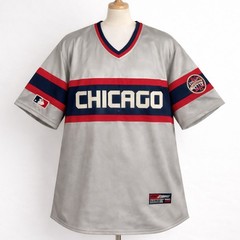 212 NYC Chicago #41 Baseball Jersey Size L Gray Red Navy World Champ Streetwear