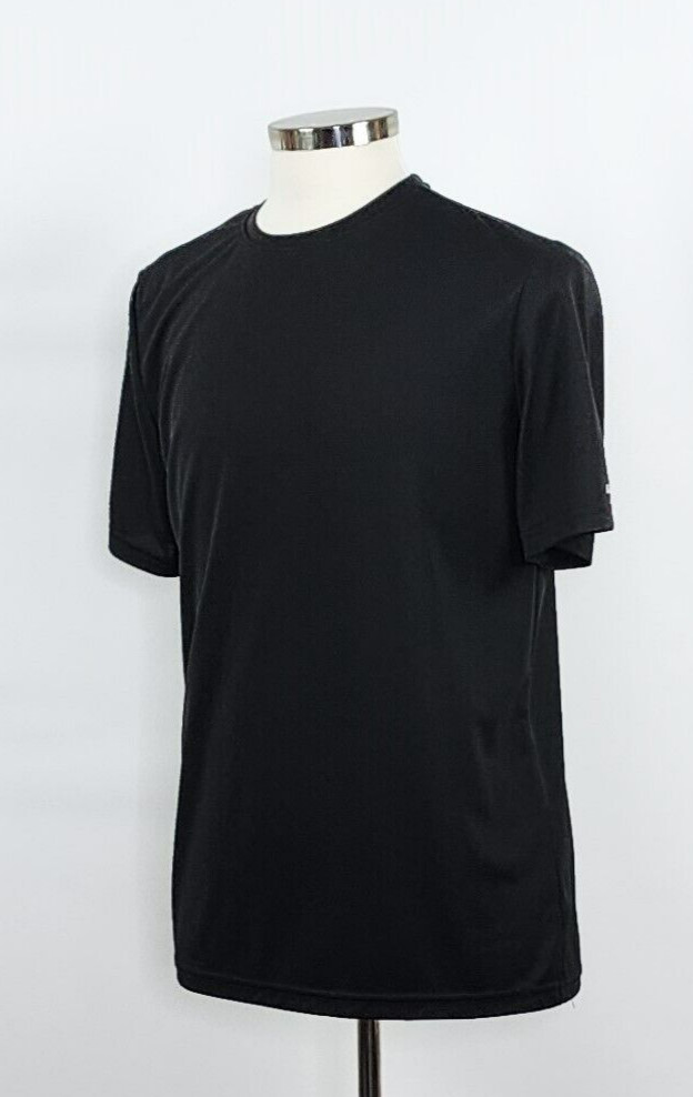 Athletic Works Black Crew Neck Reflective DriWorks T-Shirt Men's Size Medium gallery