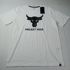 Under Armour Project Rock Payoff Graphic T-shirt Men’s Size M White 1383191 100