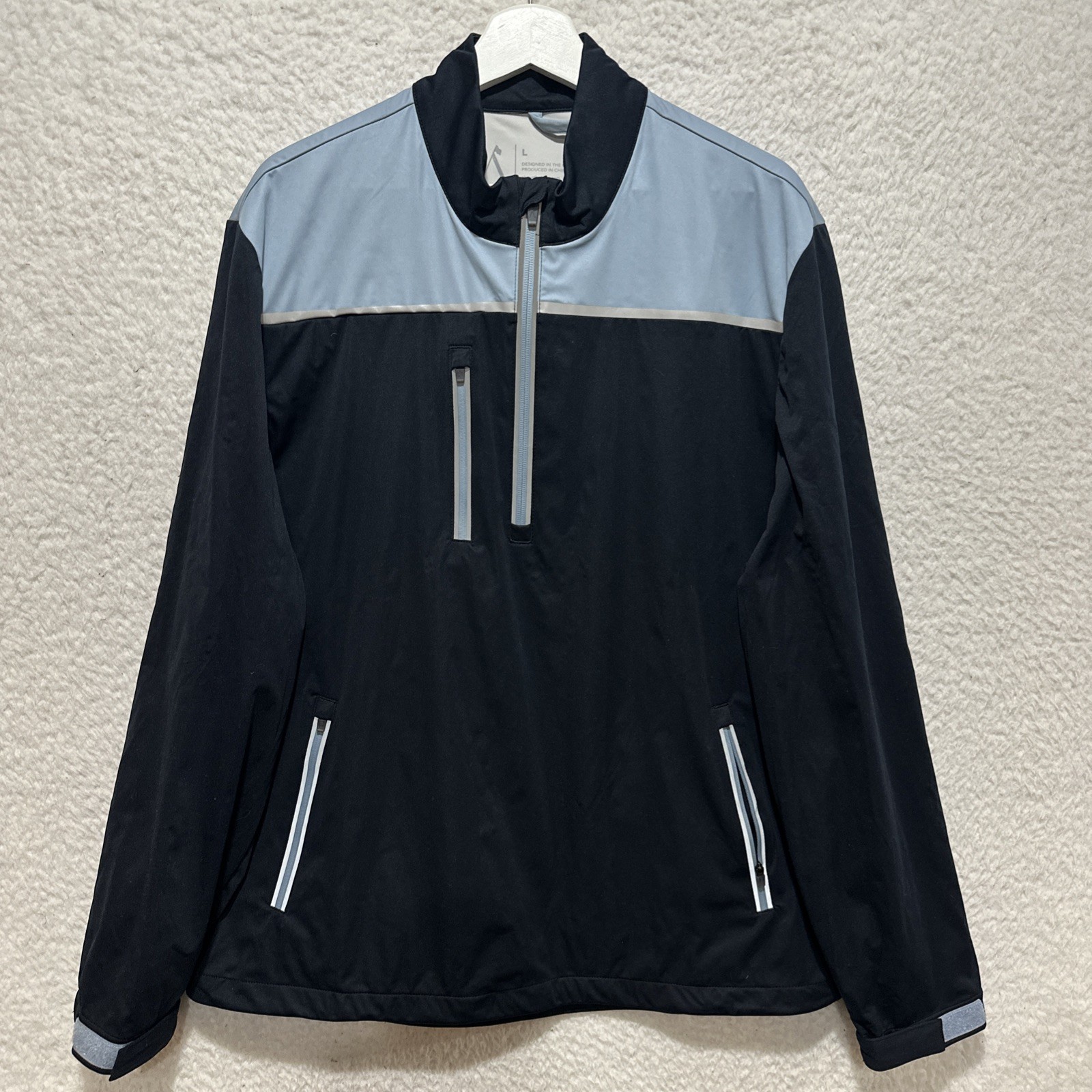 Above The Links Frontier Men's L Pullover Lightweight 1/4 Zip Jacket Pockets gallery