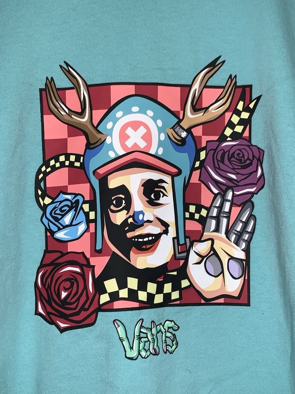 One Piece Chopper x VANS x Cookie Mens Medium AQUA T-shirt NWT gallery