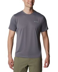 Columbia Men’s Hike Moisture-Wicking Crew Neck T-shirt Dark Gray Heather M