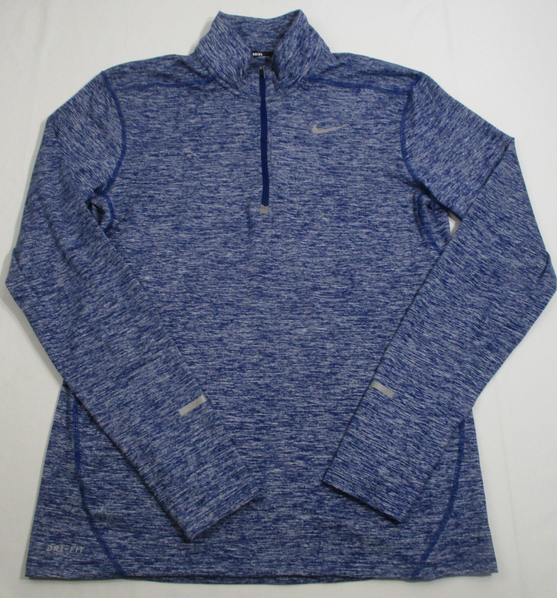 NIKE * Running Pullover * Dri Fit * Long Slv * 1/2 Zip * Heather Blue * Mens MD gallery