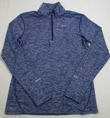 NIKE * Running Pullover * Dri Fit * Long Slv * 1/2 Zip * Heather Blue * Mens MD
