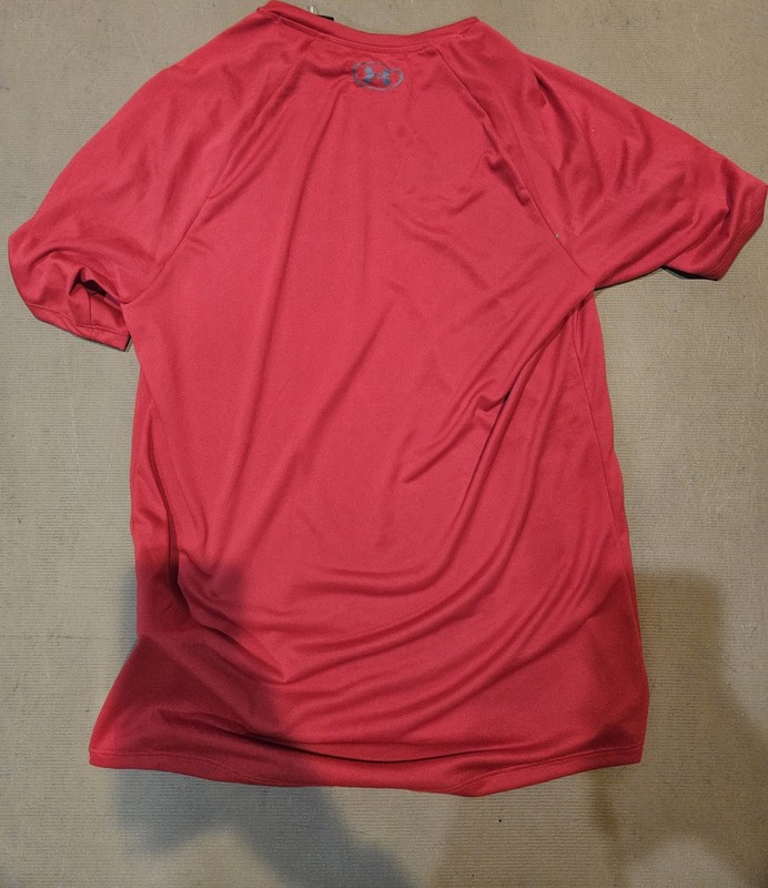 S Under Armour Men’s UA Tech 2.0 Short Sleeve Athletic T-Shirt -Venom Red/Black gallery