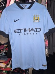 Nike Etihad airways Manchester UK football club 2014 soccer jersey shirt m