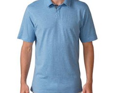 Ashworth Cotton Linen Heather Polo (M) AE4850 Seaside