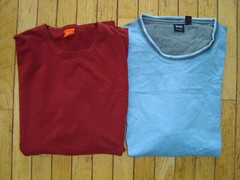 LOT OF 2 HUGO BOSS SHORTSLEEVES TEE SHIRT MEN’S SIZE XXL 2XL RUNS SMALLER GREAT!