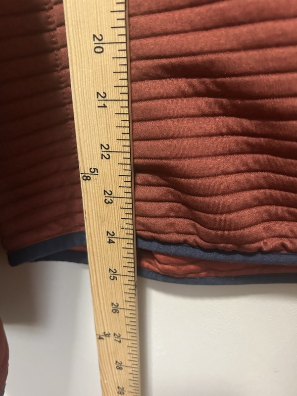 L.L. Bean Men 1/4 Snap Long Sleeve Pullover Activewear Sz L Burnt Orange & Blue gallery