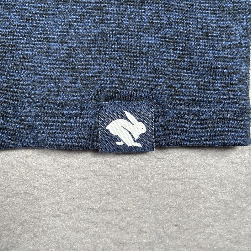 Rabbit EZ Tee Long Sleeve Shirt Men's Medium Performance Blue Run Gym Active gallery