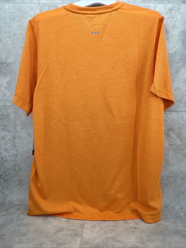 Saucony Orange Shirt Mens Small Stopwatch Graphic Short Sleeve - Polyester gallery