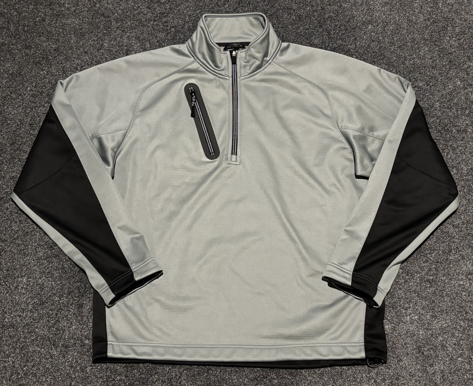 Zero Restriction Pullover Men's M Gray Black Quarter Zip Tour Series Golf Jacket gallery