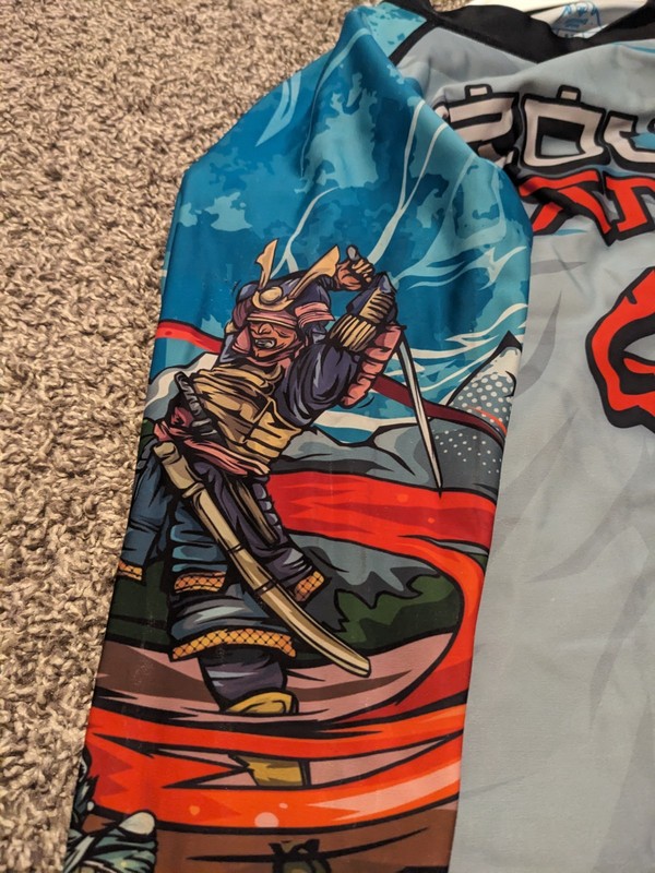 Ground Game Samurai Mens Rash Guard Medium bjj jiu jitsu m preowned gallery