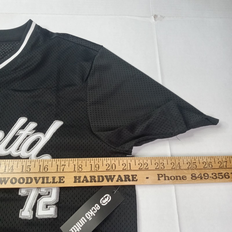 Ecko Unltd Jersey Shirt Men's Size S Small True Ecko Black Pullover Mesh V-Neck gallery