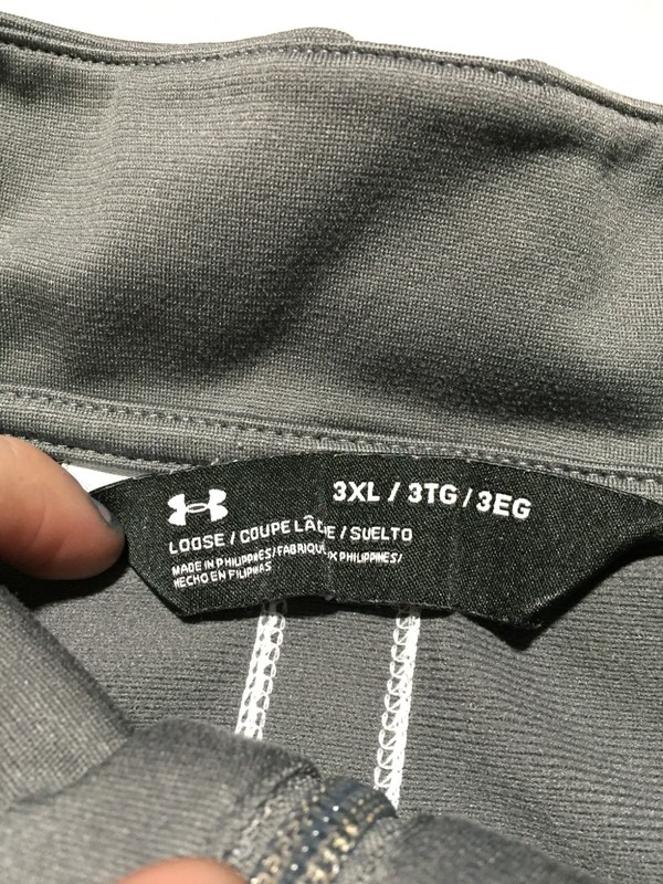 Under Armour Bobcat 1/4 Zip Pullover Mens 3XL Gray Long Sleeve Embroidered Logo gallery
