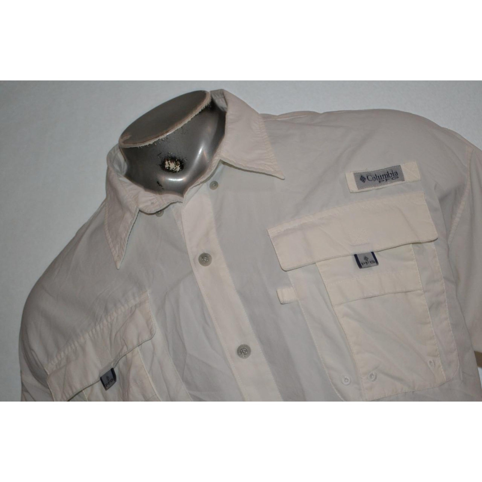 Columbia PFG Performance Fishing Gear Shirt White Nylon Mens Size XL gallery