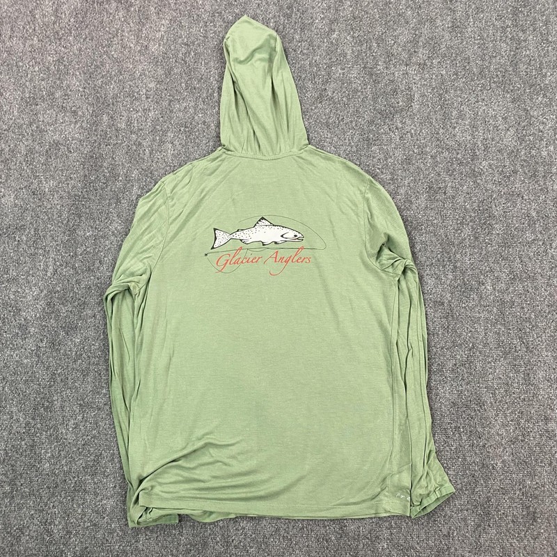Free Fly Shirt Mens Medium Hooded Long Sleeve Bamboo Glacier Anglers Fishing gallery