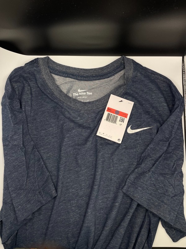 NEW Nike Men's Dri-Fit Fitness T-Shirt,Obsidian/Matte Silver Large AR6029-473 gallery